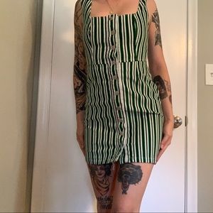 UO Striped Overall Dress -NWT